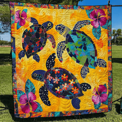 Turtle Lagoon Quilted Blanket NCU0TL591