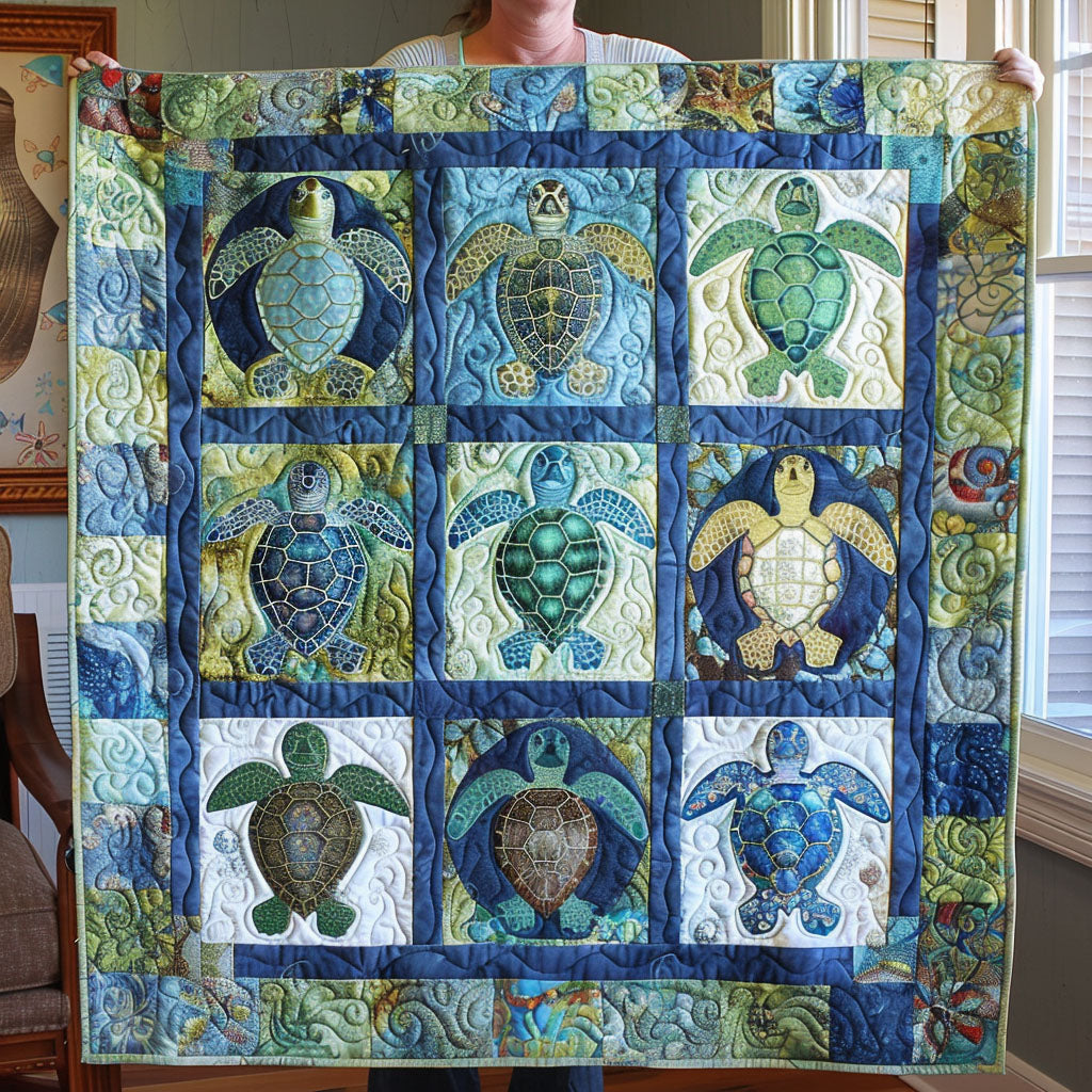 Turtle Tide Quilted Blanket NCU0TLUS403