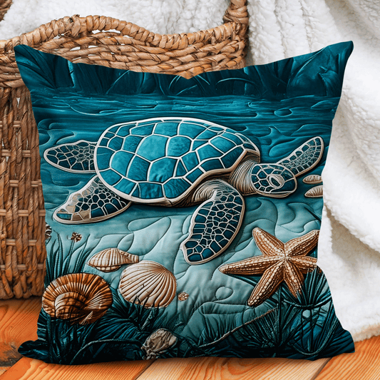 Turtle Waves Quilted Pillow Case NCU0DV3467