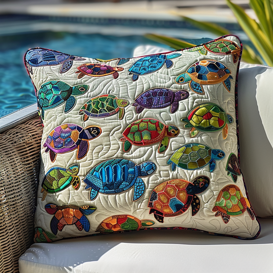 Turtle Wonderland Quilted Pillow Case NCU0NT114