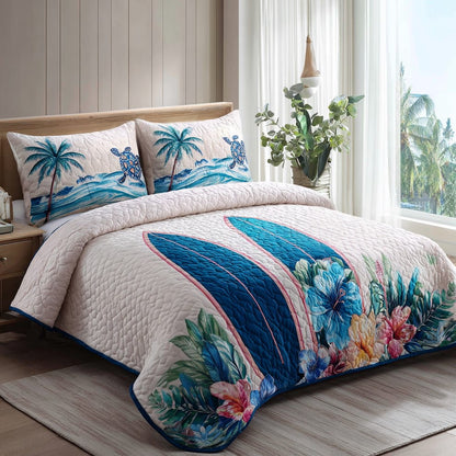 Turtle Cove 3-Piece Quilted Bedding Set NCU0VL3549