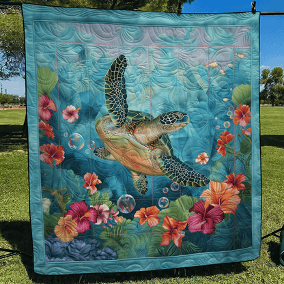 Sea Turtle Quilted Blanket NCU0VT52