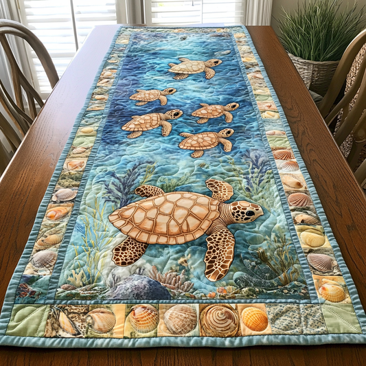 Turtle Dream Quilted Table Runner NCU0DK7564