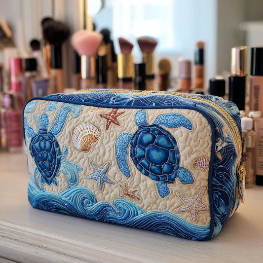 Turtle Dreams Quilted Makeup Bag NCU0DK10242
