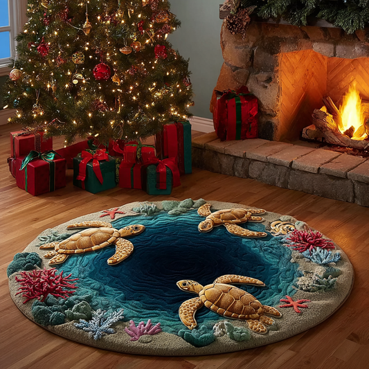 Turtle Dreams Quilted Round Mat NCU0DK11354