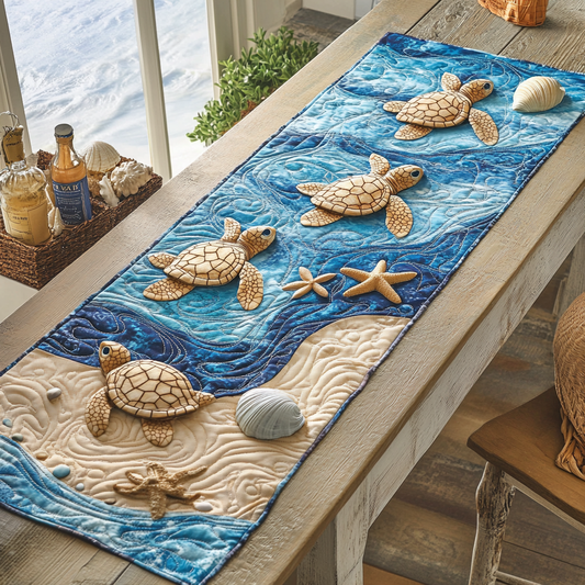 Turtle Escape Quilted Table Runner NCU0DK7568