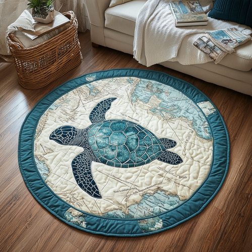 Turtle Essence Quilted Round Mat NCU0DK7412