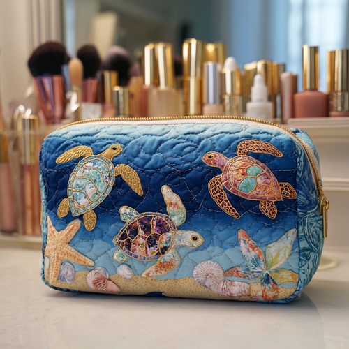 Turtle Flow Quilted Makeup Bag NCU0DK10246
