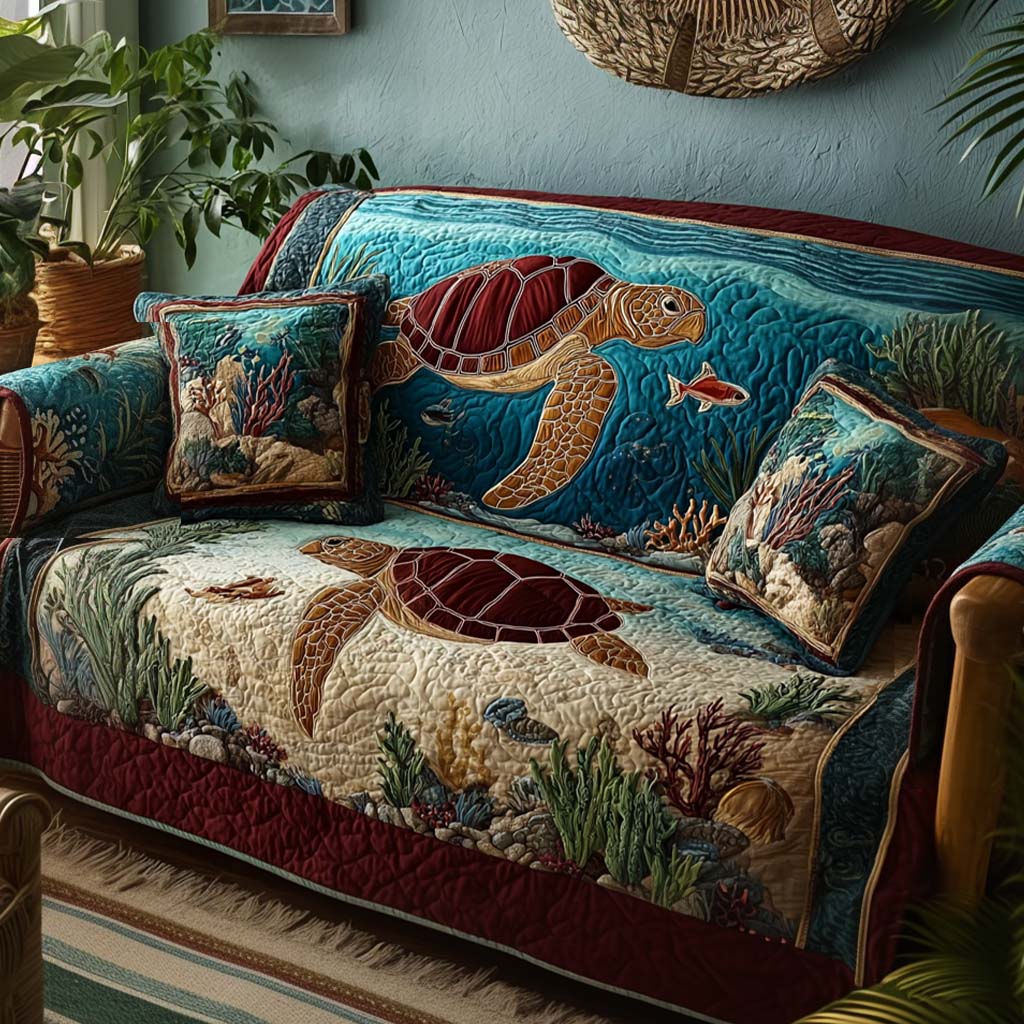 Turtle Quilted Sofa Cover NCU0VT361