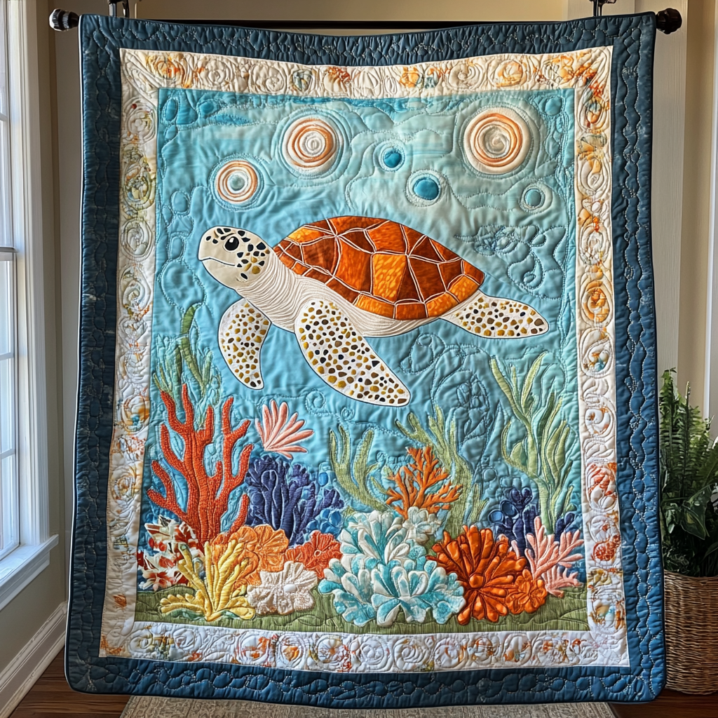 Turtle Haven Quilted Blanket NCU0DK8770