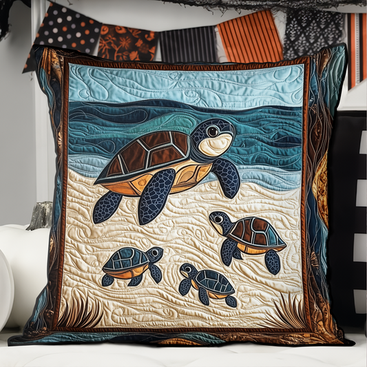 Turtle Haven Quilted Pillow Case NCU0DK3164