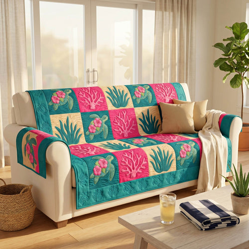 Turtle Haven Quilted Sofa Cover NCU0TD2832