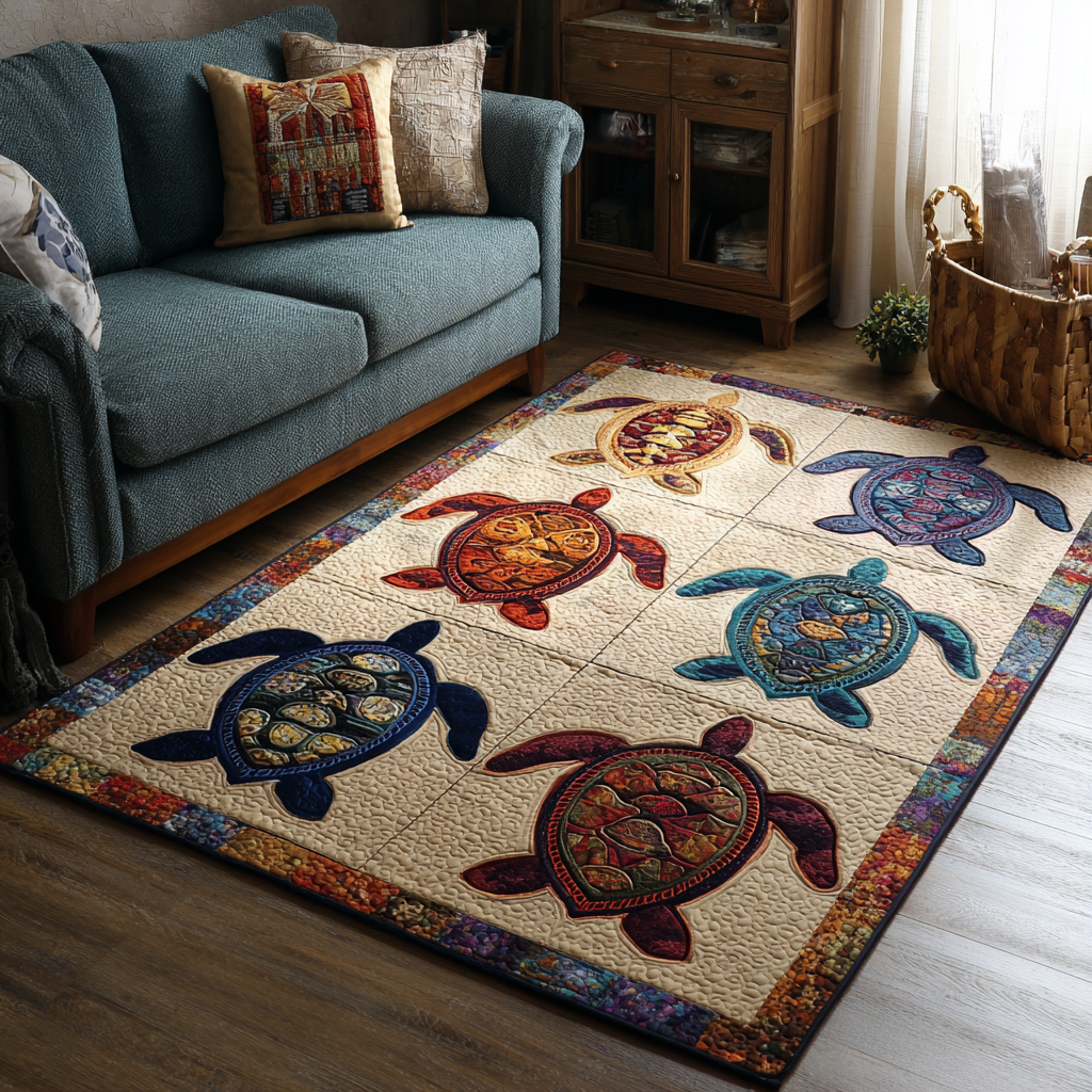 White Turtle Rug Turtle Horizon Area Rug NCU0DK10160 – Vantique