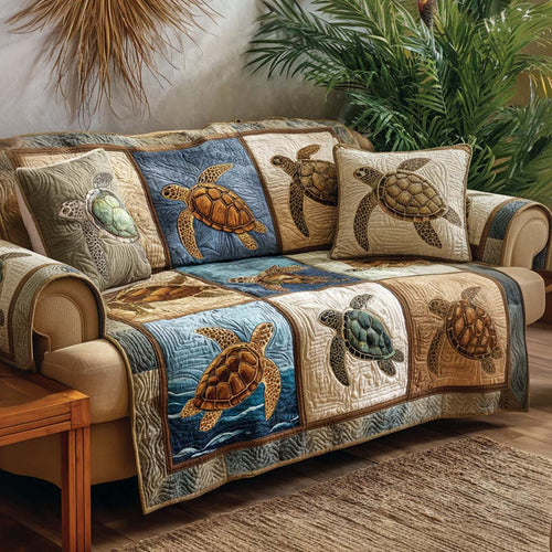 Turtle Horizon Quilted Sofa Cover NCU0NT11699