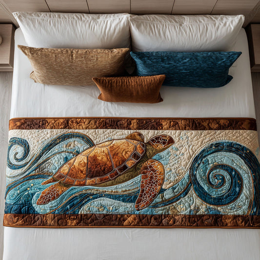 Turtle Hug Quilted Bed Runner NCU0PT8256