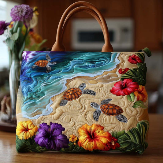 Turtle Island Trip Quilted Tote Bag NCU0NT8686