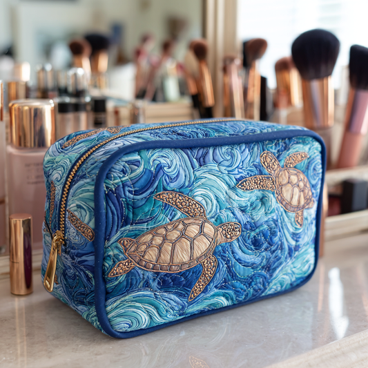 Turtle Journey Quilted Makeup Bag NCU0DK10239