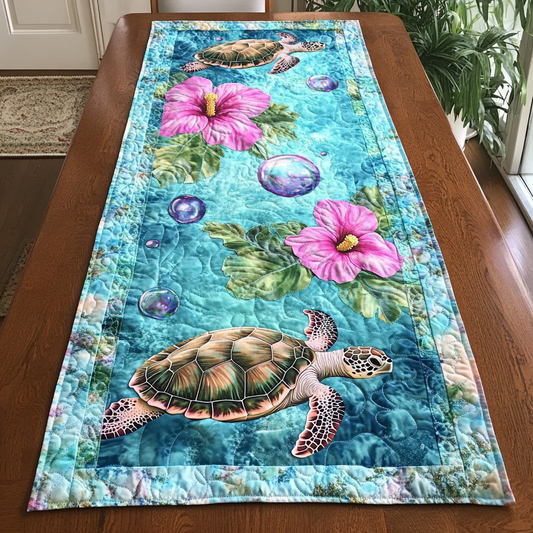 Turtle Journey Quilted Table Runner NCU0DK8237