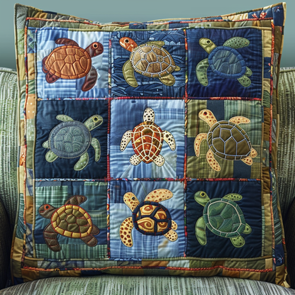 Turtle Lagoon Quilted Pillow Case NCU0TL501