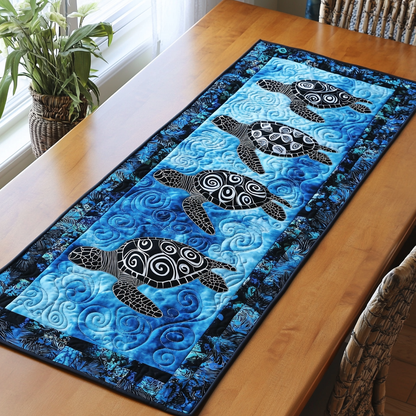 Turtle Life Quilted Table Runner NCU0DK8241
