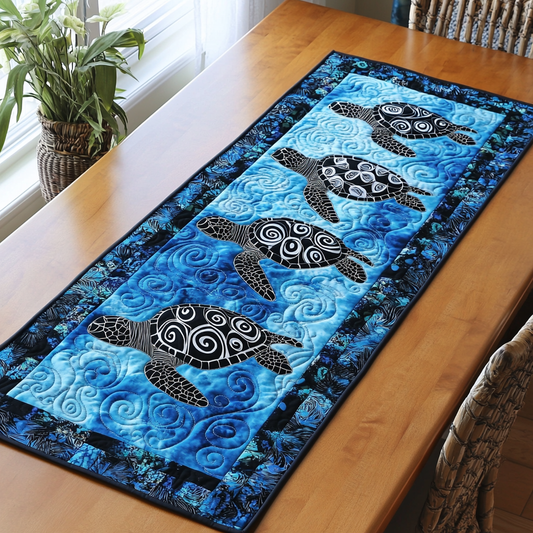Turtle Life Quilted Table Runner NCU0DK8241