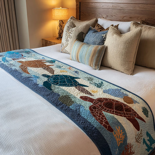 Turtle Oasis Quilted Bed Runner NCU0PT8024