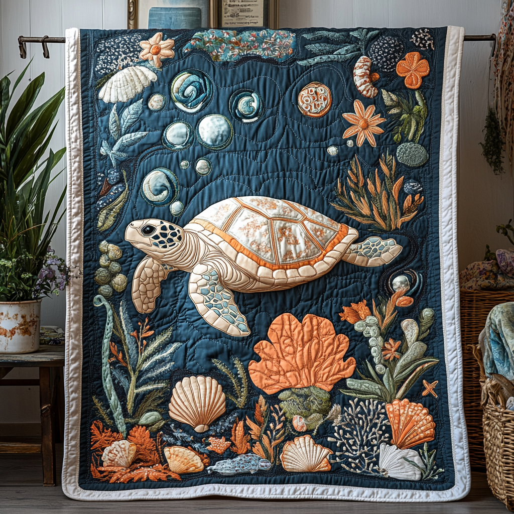 Turtle Paradise Quilted Blanket NCU0DK8771