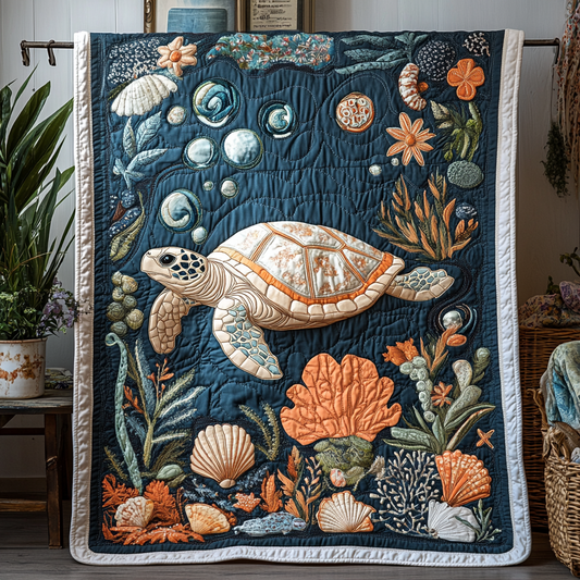 Turtle Paradise Quilted Blanket NCU0DK8771