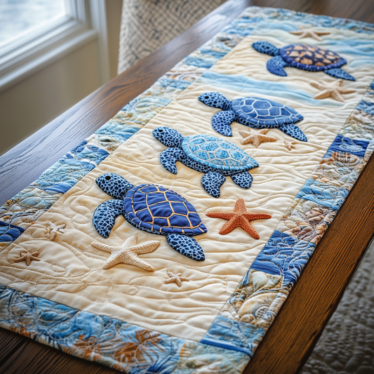 Turtle Retreat Quilted Table Runner NCU0DK8242