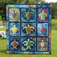 Turtle Serenity Quilted Blanket NCU0TL682