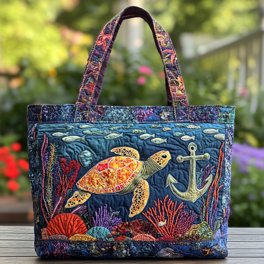 Turtle Tales Quilted Tote Bag NCU0DK8784