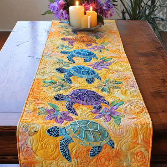 Turtle Tides Quilted Table Runner NCU0VH3203