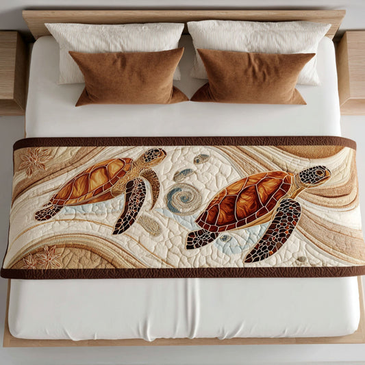Turtle Totem Quilted Bed Runner NCU0PT8258