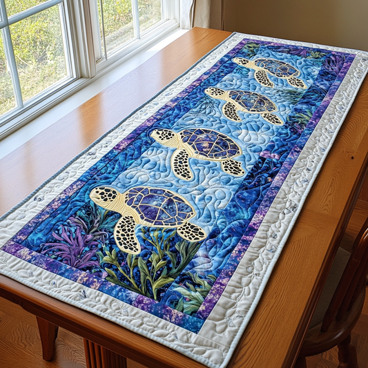 Turtle Trails Quilted Table Runner NCU0DK4327
