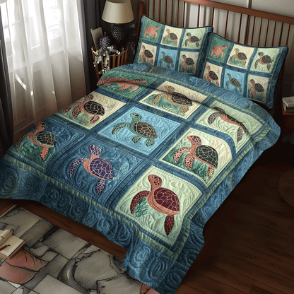 Turtle Tranquility 3-Piece Quilted Bedding Set NCU0TL1471