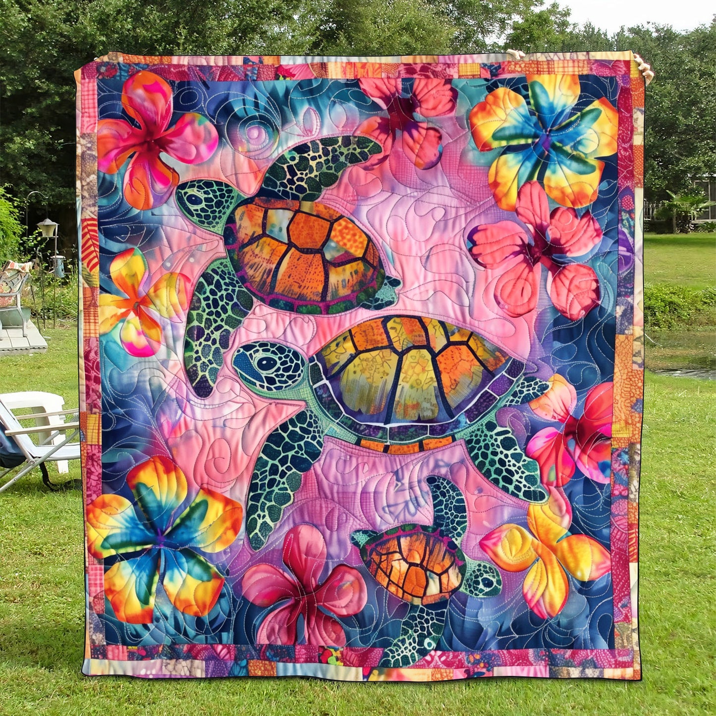 Sea Turtle Quilted Blanket NCU0VT52