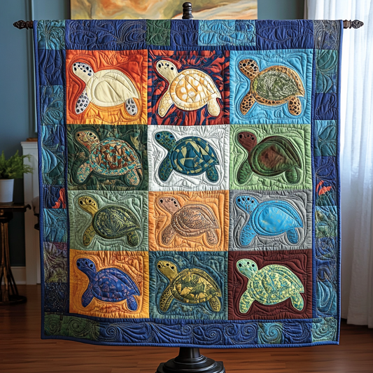 Turtle Tranquility Quilted Blanket NCU0VH3125