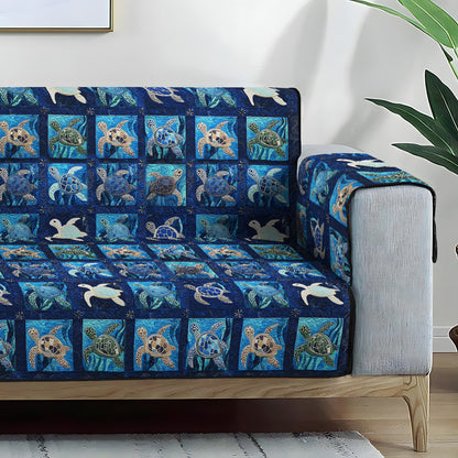 Turtle Tranquility Quilted Sofa Cover NCU0PT1165