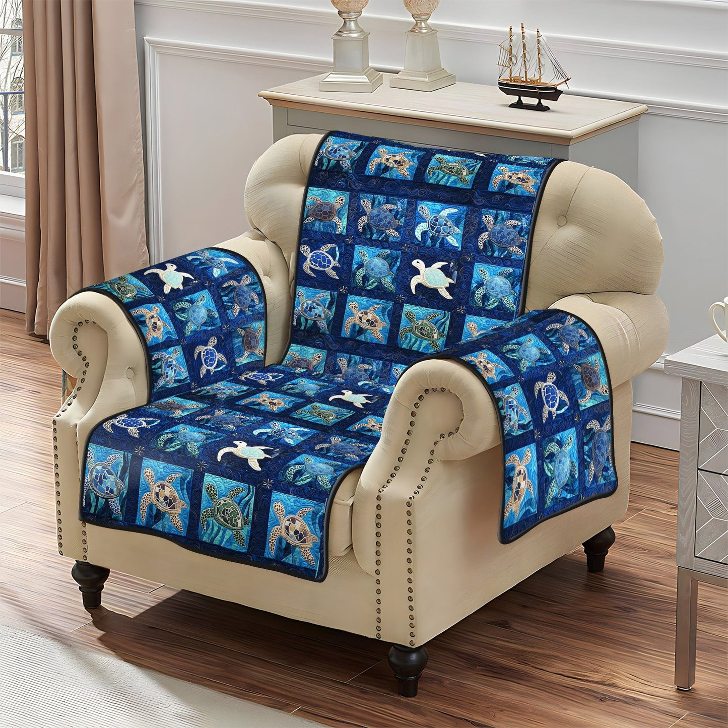 Turtle Tranquility Quilted Sofa Cover NCU0PT1165