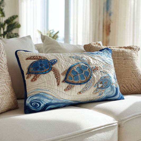 Turtle V2 Quilted Bedding Pillow Case NCU0PT8018