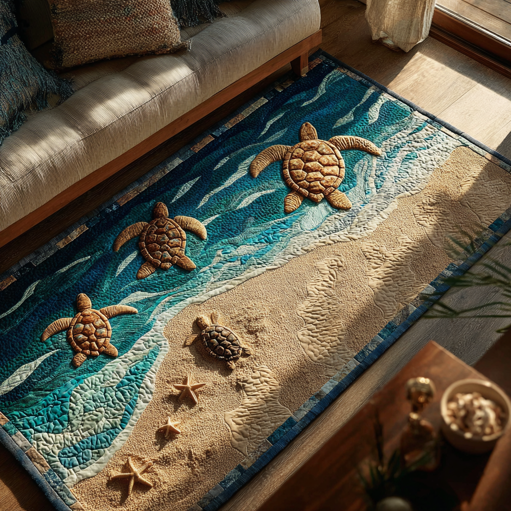 Turrtle Rug Turtle Wave Area Rug NCU0DK10131 – Vantique