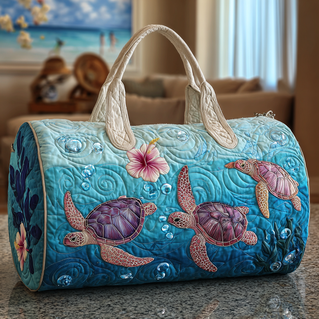 Turtle Wave Quilted Duffle Bag NCU0DK9884