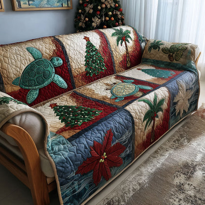 Turtle Wonderland Shore Quilted Sofa Cover NCU0PT10710