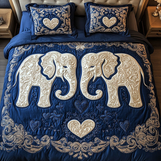 Tusks of Love 3-Piece Quilted Bedding Set NCU0NT2624