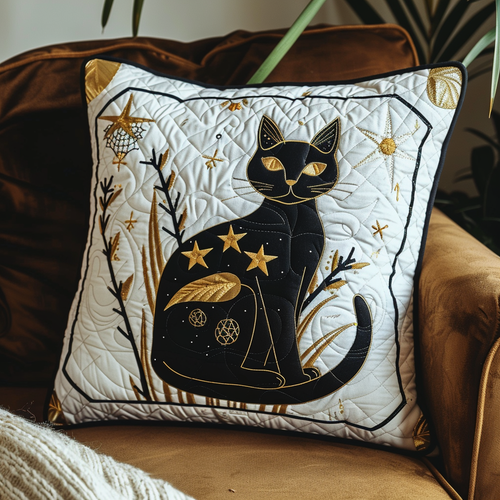 Twilight Cat Reflections Quilted Pillow Case NCU0TH420