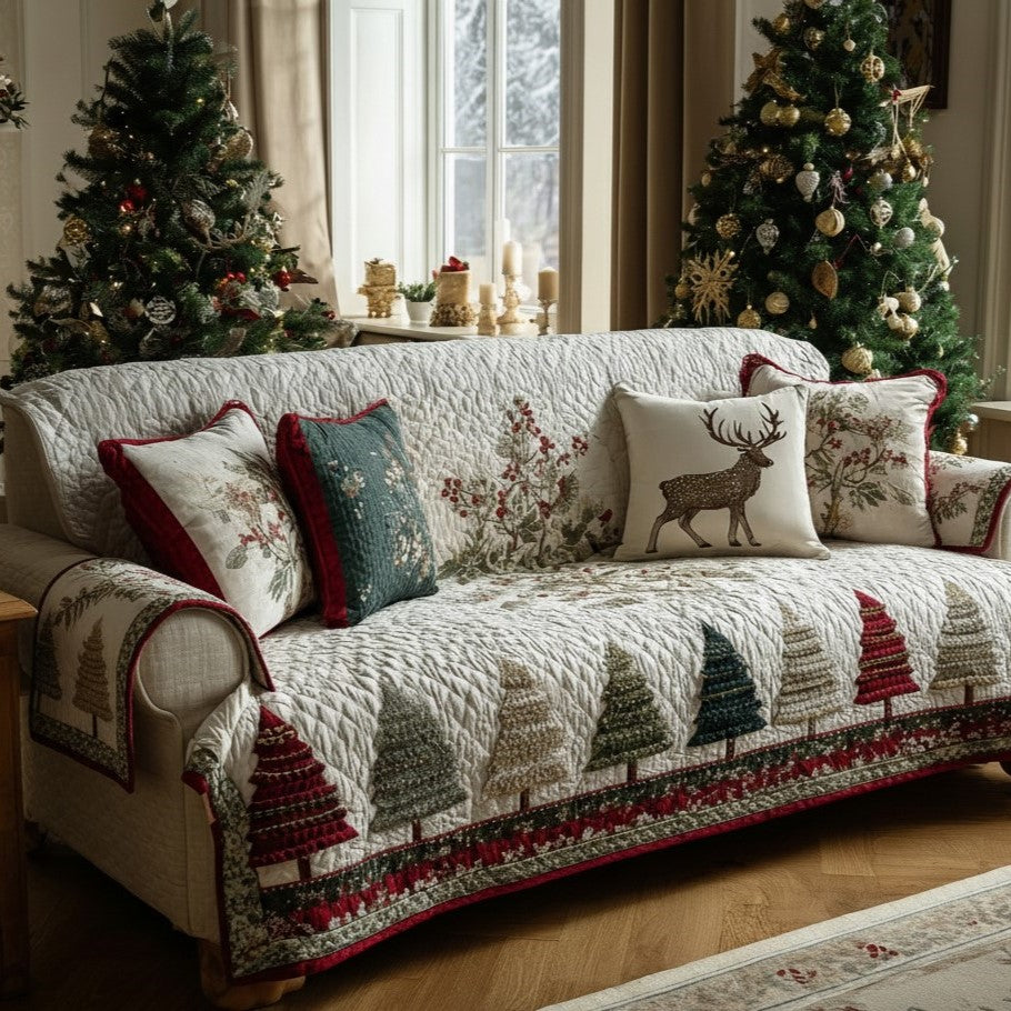 Twilight Forest Quilted Sofa Cover NCU0DV8364
