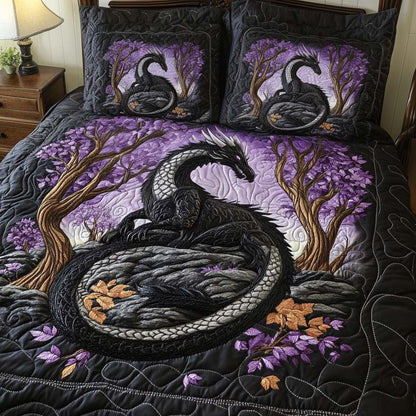 Dragon 3-Piece Quilted Bedding Set NCU0VT194
