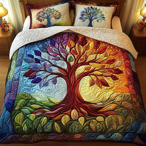 Twilight Bloom 3-Piece Quilted Bedding Set NCU0NT2471
