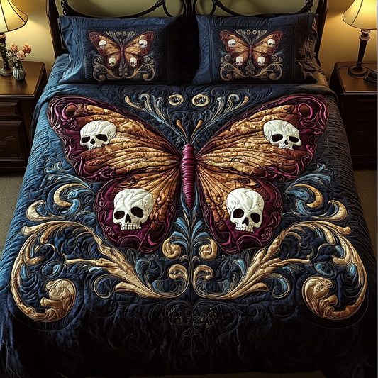 Twilight Bloom 3-Piece Quilted Bedding Set NCU0VH1926