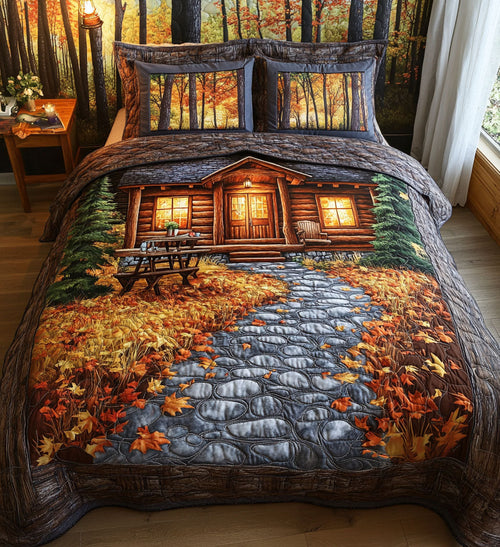 Twilight Cabin 3-Piece Quilted Bedding Set NCU0PT3255